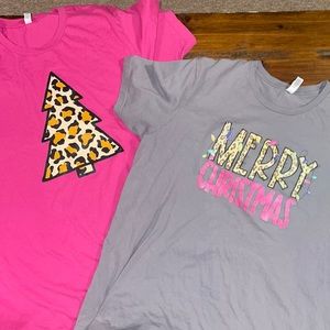 2 2XL Christmas tees